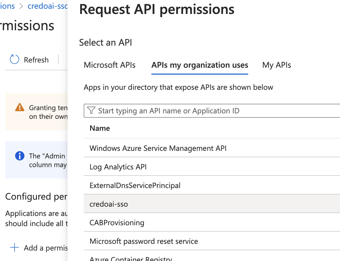 Add API Permissions