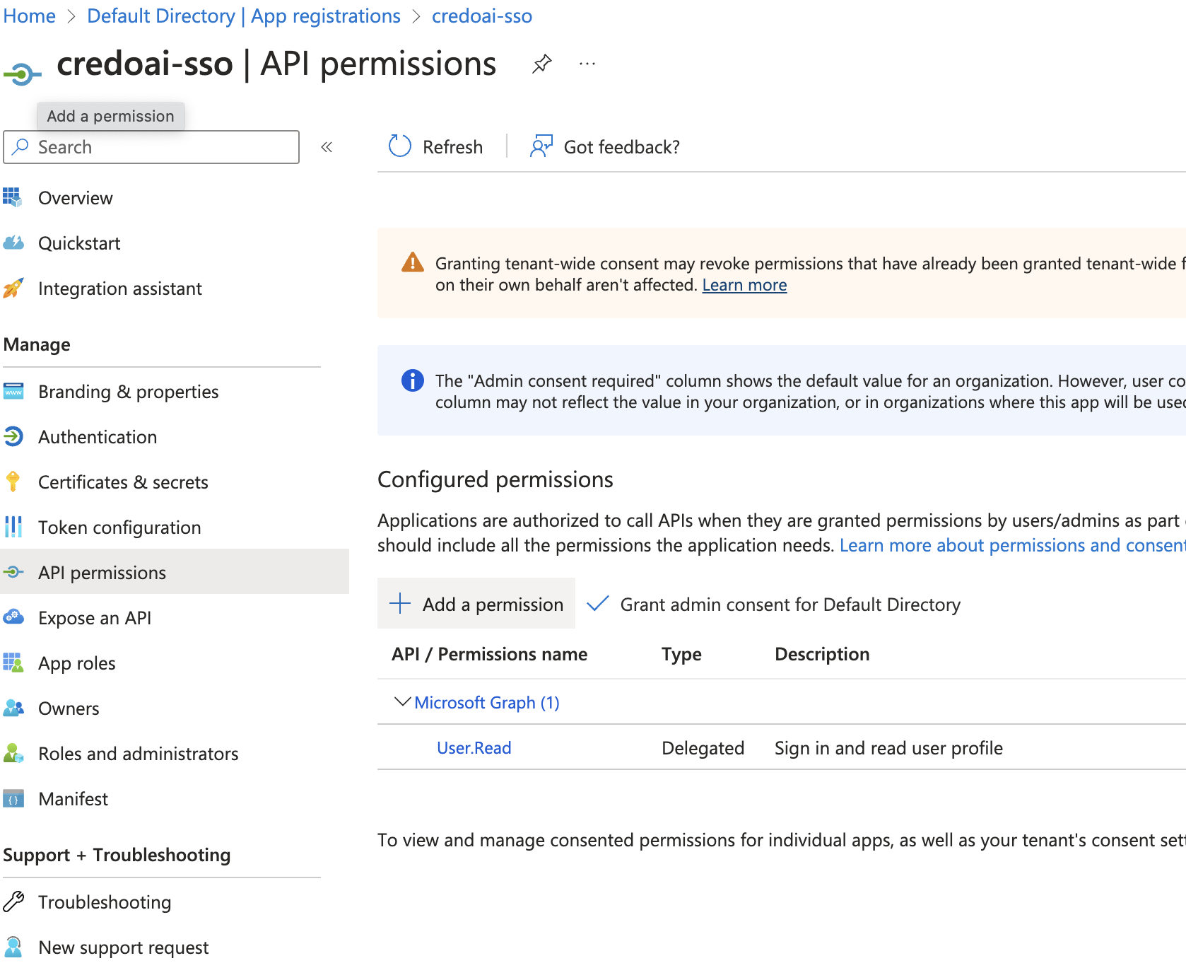 API Permissions