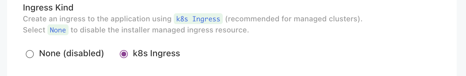 webcomponents k8s Ingress