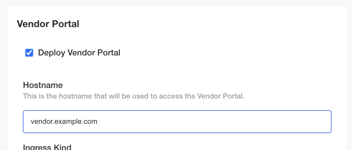 Enable Vendor Portal